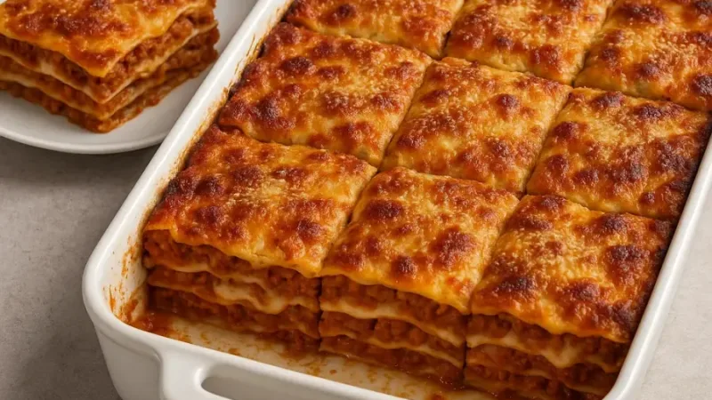 Hausgemachte Lasagne Bolognese