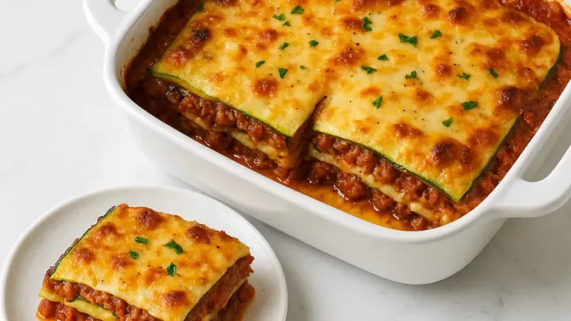 Keto Zucchini-Lasagne ohne Nudelplatten