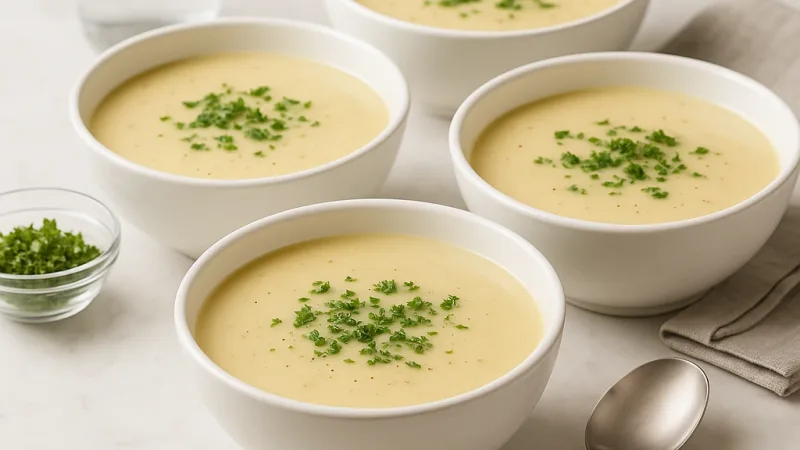 Soupe de pommes de terre crémeuse: recette facile