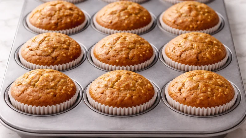 Muffins de manteiga de amendoim e banana