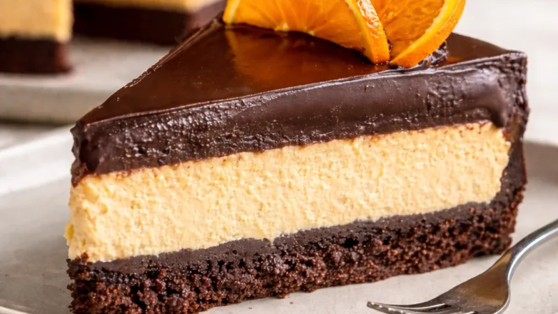 Cheesecake bez pečení s krémovou strukturou chlazený na talíři
