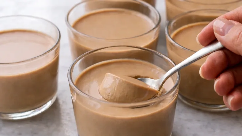 Panna cotta cremosa de café