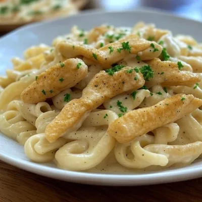 Recette Facile de Pâtes au Poulet Alfredo Maison