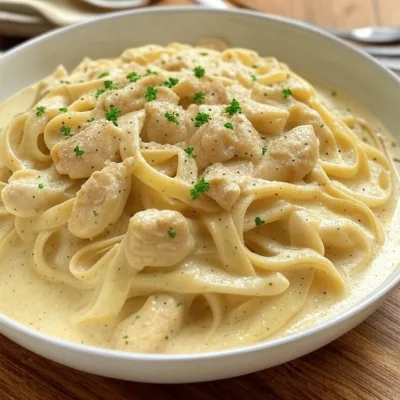 Einfacher One-Pot-Hühnchen-Alfredo