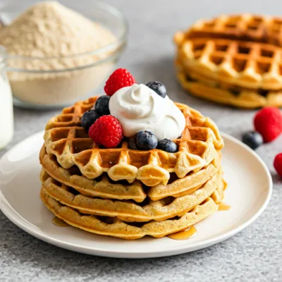 Deliciosa receita de waffles cetogênicos com farinha de amêndoa