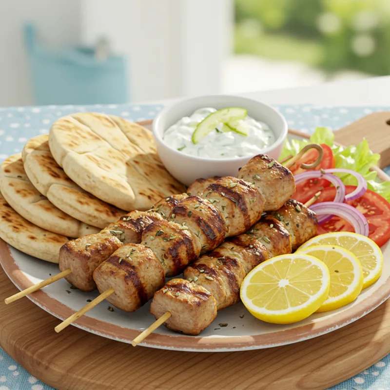 Recette authentique de souvlaki grec