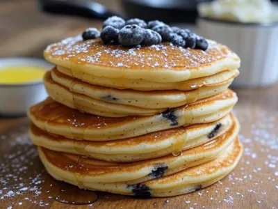Tortitas Americanas con Arándanos