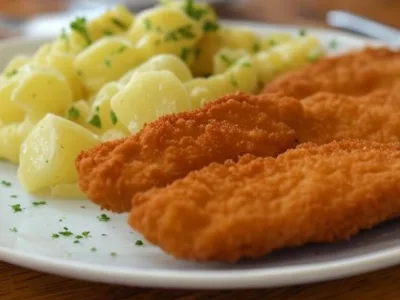 Recette Authentique de Wiener Schnitzel Autrichien avec Salade de Pommes de Terre