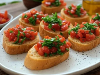 Receita de Bruschetta Simples e Deliciosa