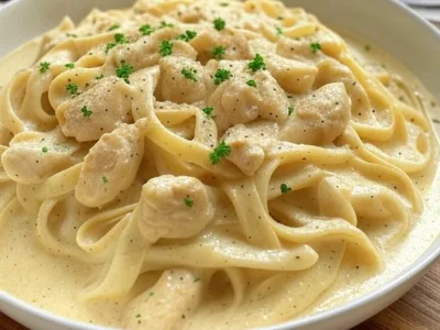 Einfacher One-Pot-Hühnchen-Alfredo