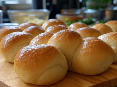 Fluffy Garlic and Herb Dinner Rolls