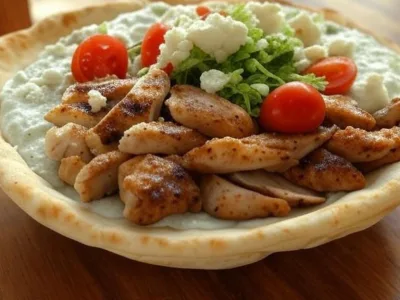 Receta Fácil de Gyros de Pollo Griego con Tzatziki Casero