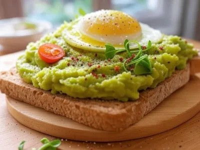 Gesundes Avocado-Toast mit Pochiertem Ei