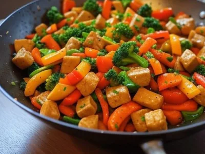 Proteinreiches Veganes Wok-Gericht: Schnelles und Gesundes Abendessen-Rezept