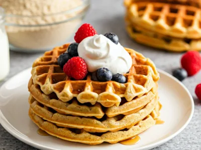 Deliziosa ricetta di waffle keto con farina di mandorle