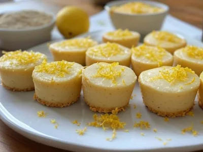 Bocaditos de tarta de queso y limón bajos en carbohidratos