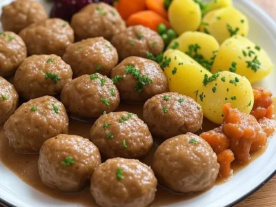 Norwegian Meatballs with Gravy
