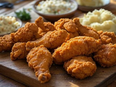 Autentyczny przepis na chrupiącego smażonego kurczaka w stylu południowym