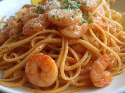 Recette de Pâtes Épicées aux Crevettes Cajun et Sauce Crémeuse