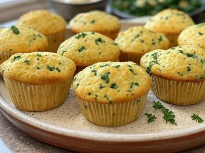 Receita de Muffins de Espinafre e Queijo Feta