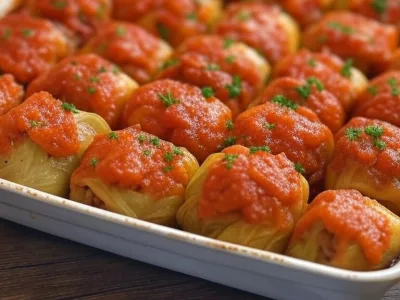 Receita Tradicional de Rolos de Repolho Recheados