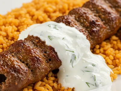 Turkish Lamb Kebabs with Tzatziki Sauce