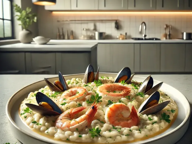 Cremiges Risotto mit Meeresfrüchten