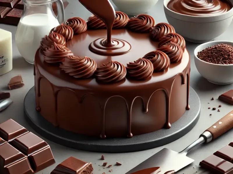 Garniture pour gâteaux au chocolat au lait ou noir