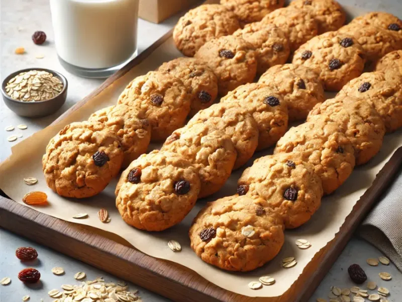 Soft and Chewy Oatmeal Raisin Cookies