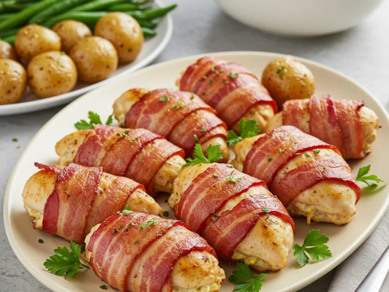Ricetta petti di pollo ripieni avvolti nella pancetta