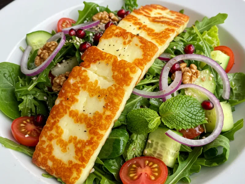 Leckeres Rezept für gegrillten Halloumi-Salat