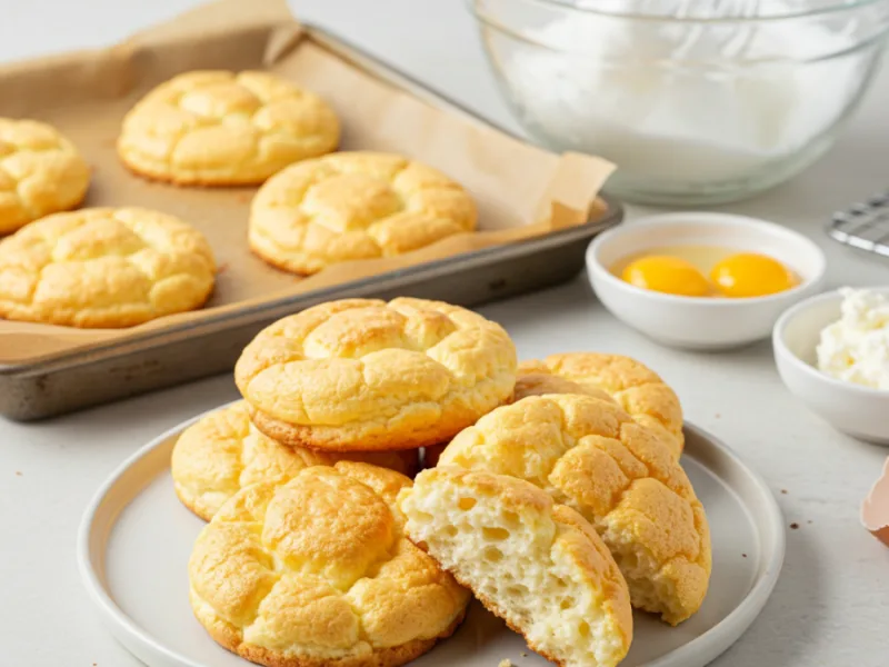 Receta fácil de pan nube keto