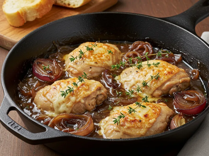 Pollo a la sartén estilo francés