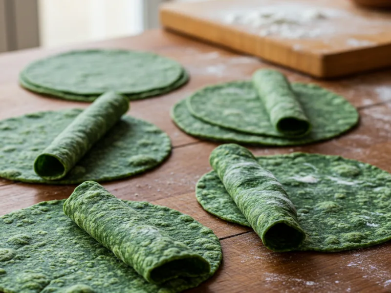 Tortillas de espinafre caseiras
