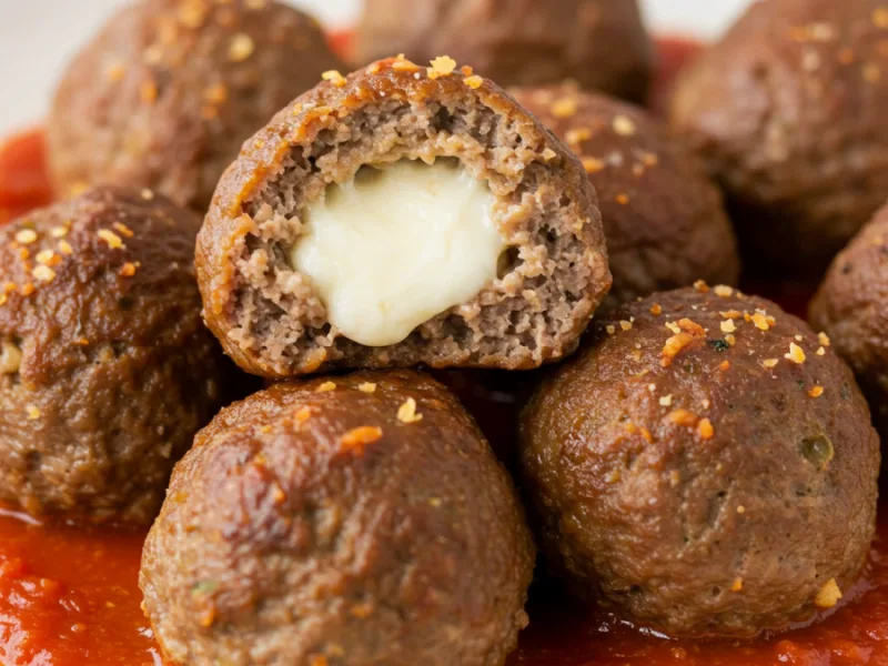 Keto Cheese Stuffed Meatballs Recipe
