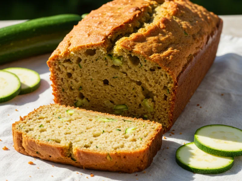 Pan de calabacín keto bajo en carbohidratos