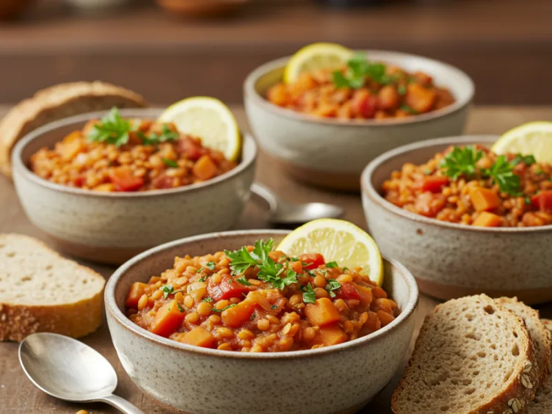 Schnelles Rezept für geräucherten roten Linseneintop