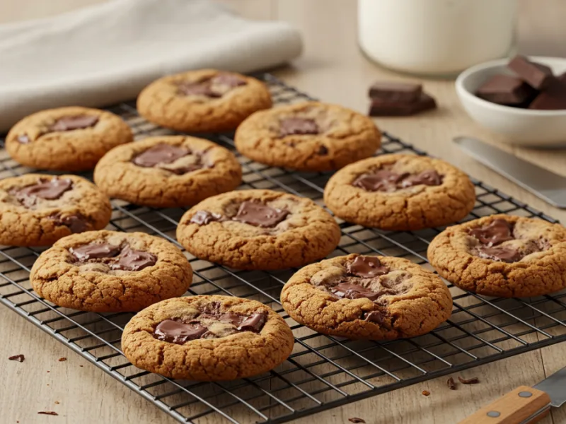 Receita de cookies grossos com gotas de chocolate