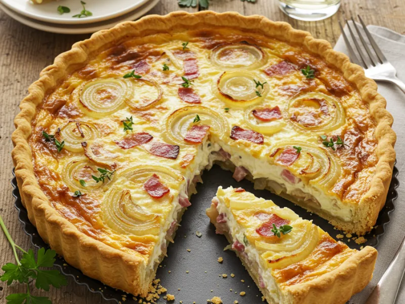 Traditionelles Zwiebelkuchen Rezept