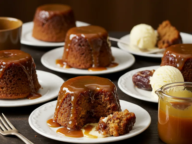 Domowy brytyjski lepki pudding toffi