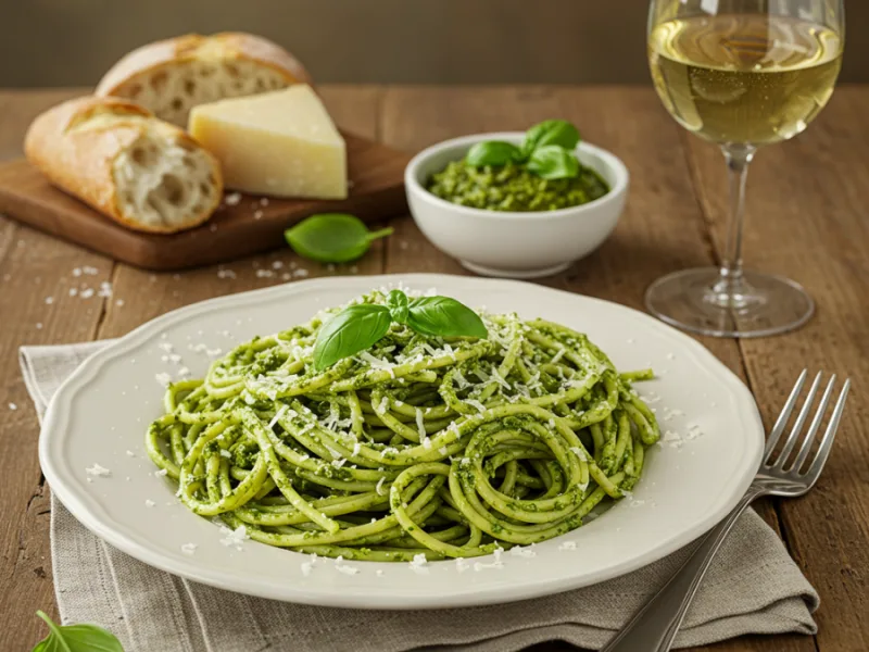 Traditional Italian Pesto Pasta