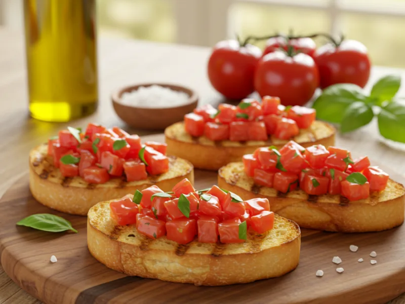 Recette authentique de bruschetta italienne
