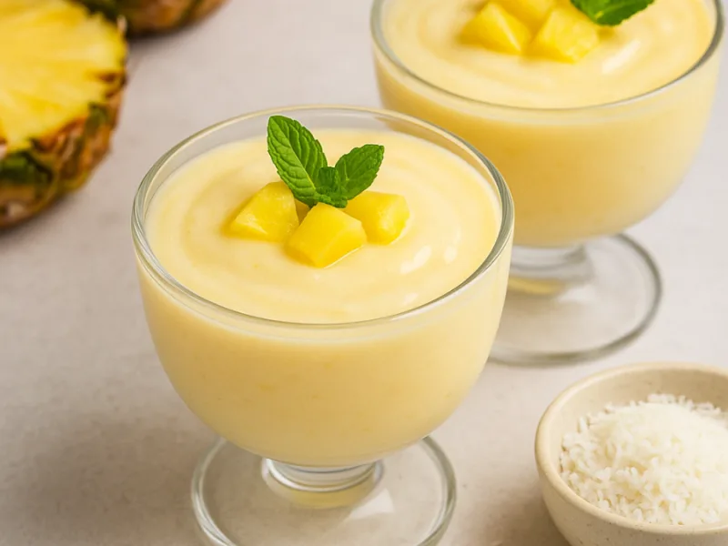 Receta fácil de pudín de piña
