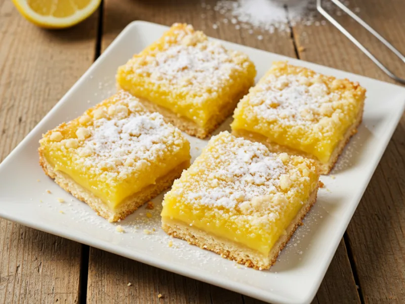 Recette rapide de carrés au citron