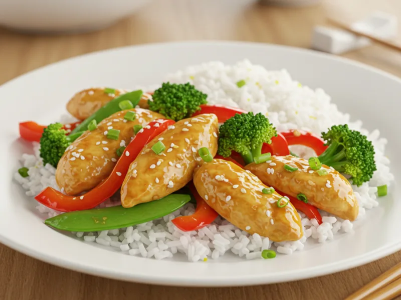 Hunaja-valkosipuli kana stir-fry resepti