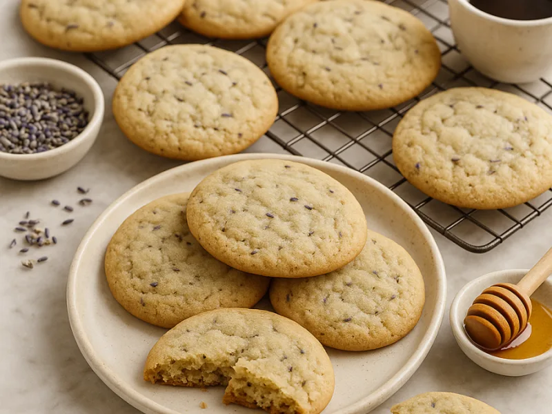 Honey Lavender Latte Cookies