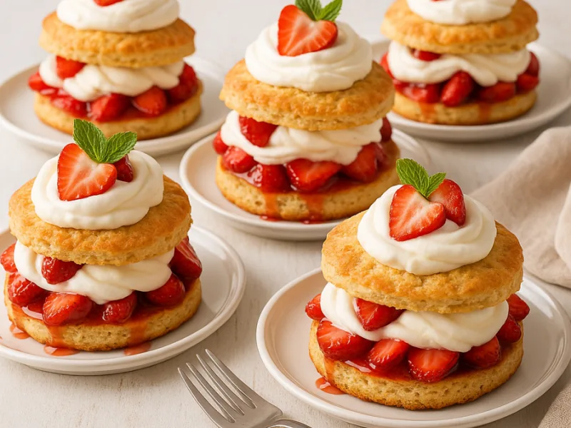 Torta di fragole con panna
