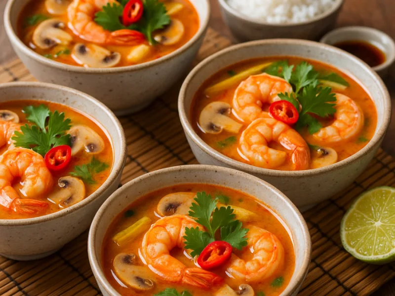 Tom Yum-soppa med räkor
