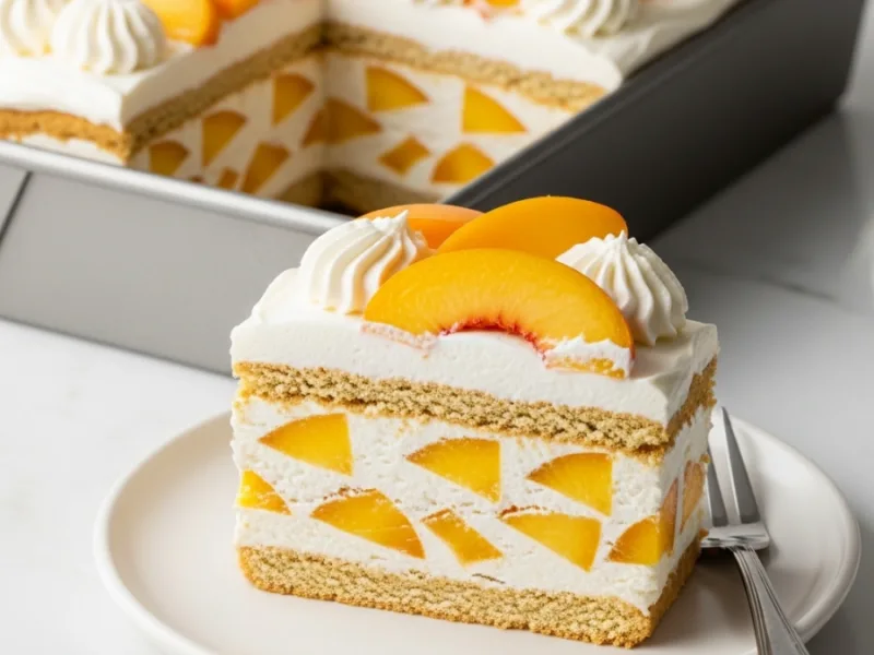 Bourbon Peach Icebox Cake