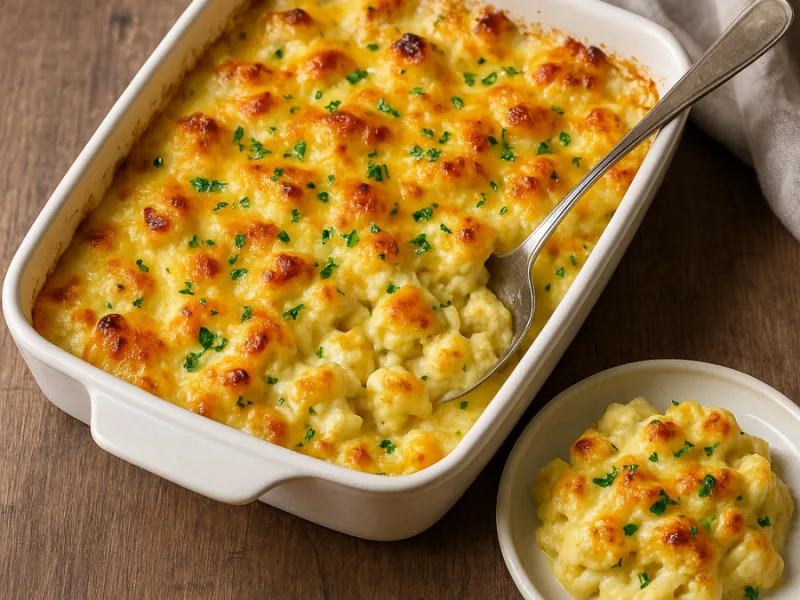 Blumenkohl Mac and Cheese keto low carb & glutenfrei